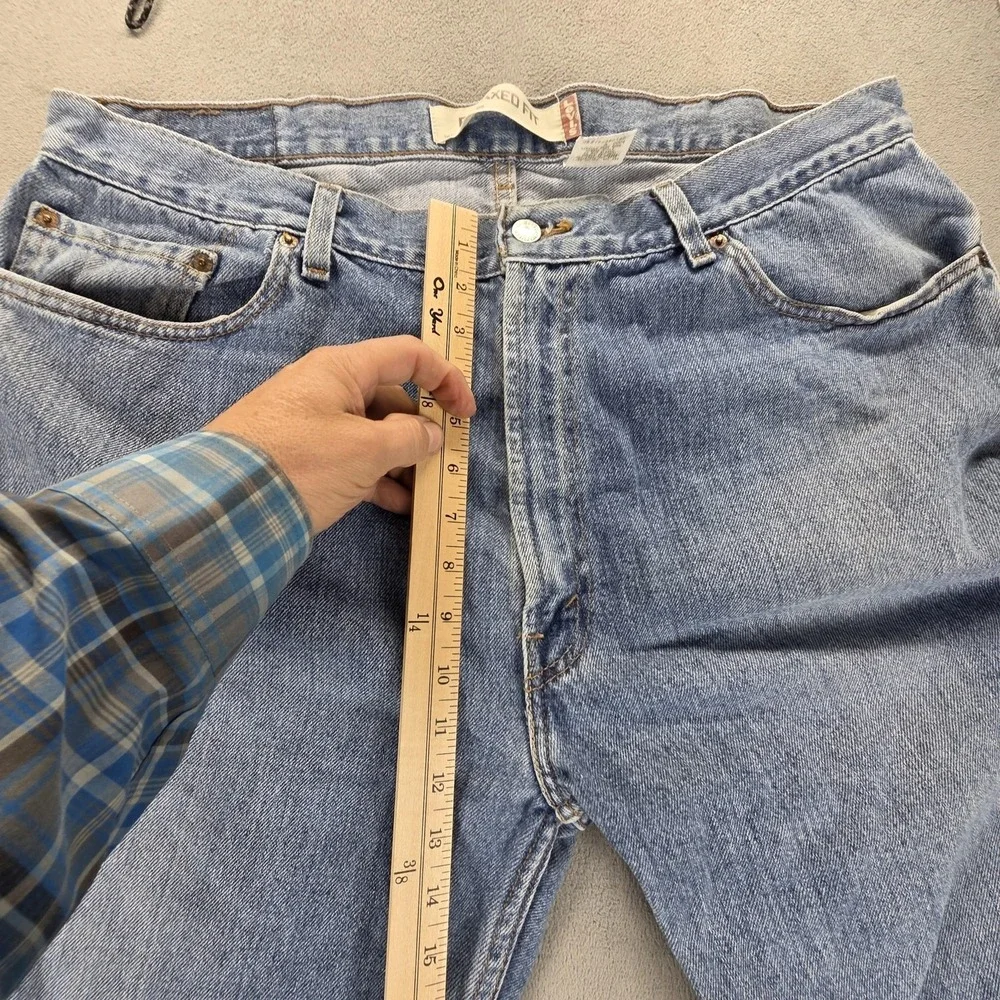 Levis‎ 550 Jeans Mens Blue Relaxed Light Wash Zip Fly Fits 38x30